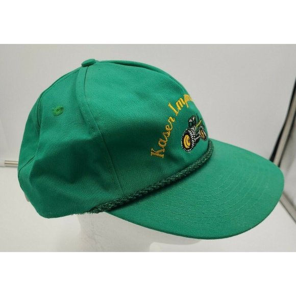 Vintage OTTO Hampton Cranes Inc Green strap-back Hat Rope Front - Picture 2 of 10